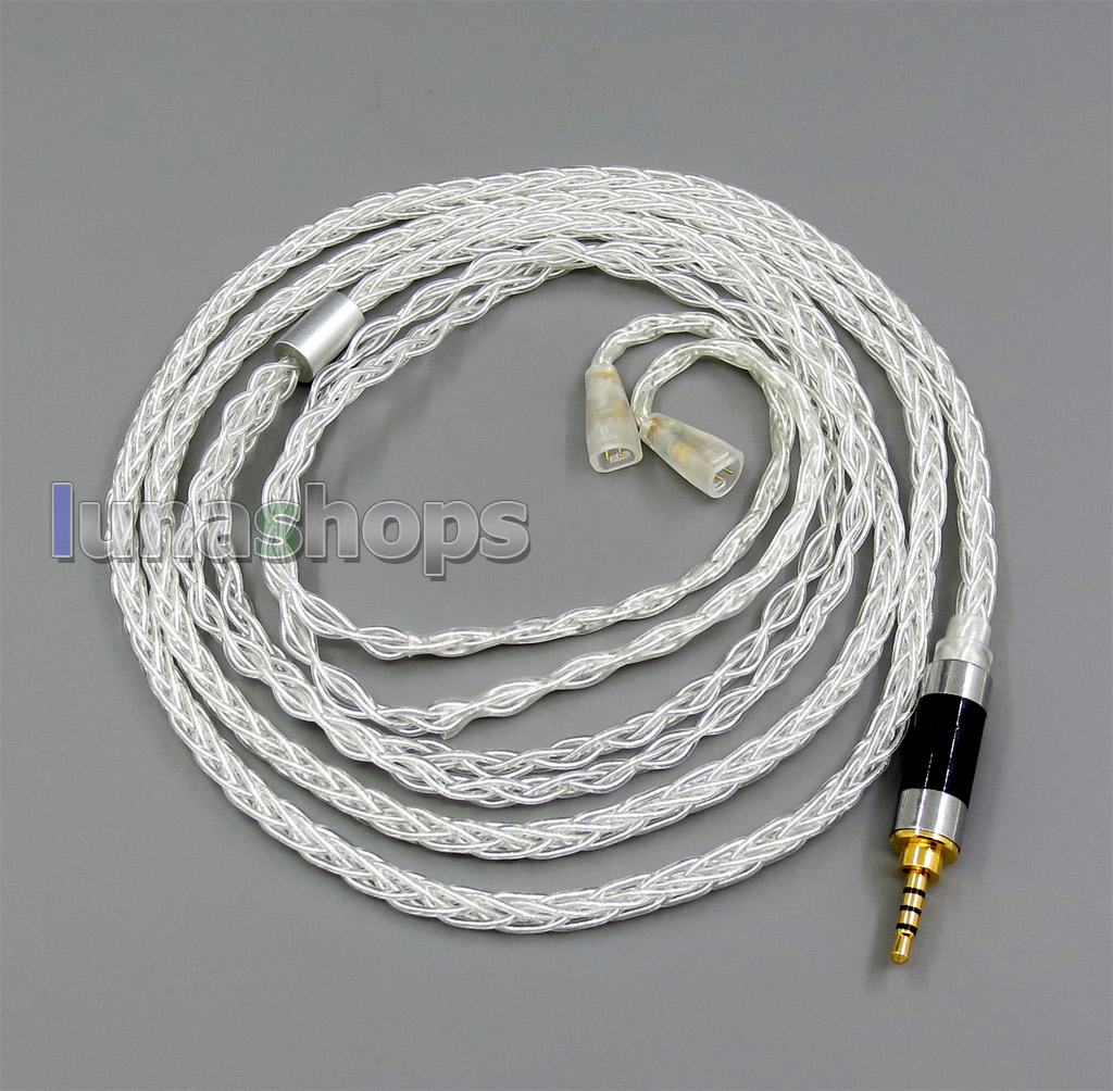 8 core Balanced Pure Silver Plated OCC Earphone Cable For Sennheiser IE8 IE80 IE800 ie8i