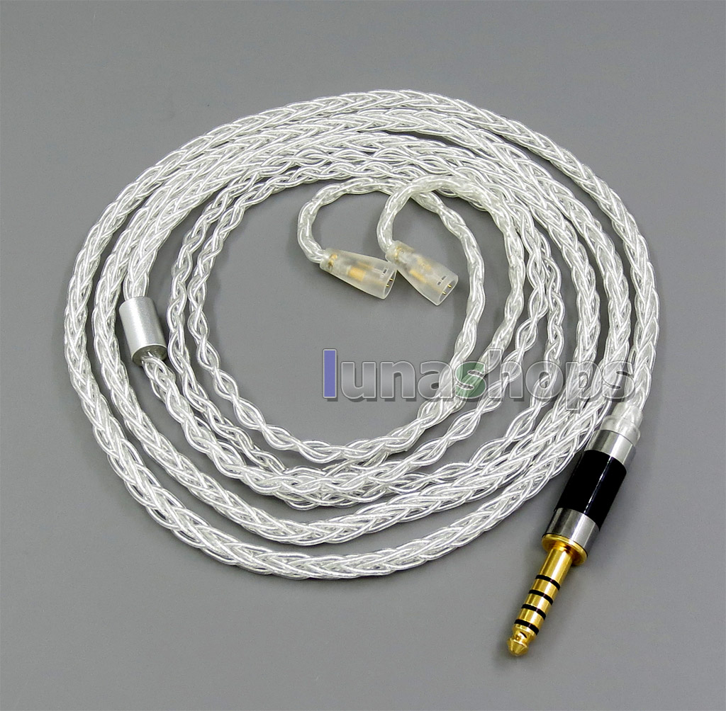 8 core Balanced Pure Silver Plated OCC Earphone Cable For Sennheiser IE8 IE80 IE800 ie8i