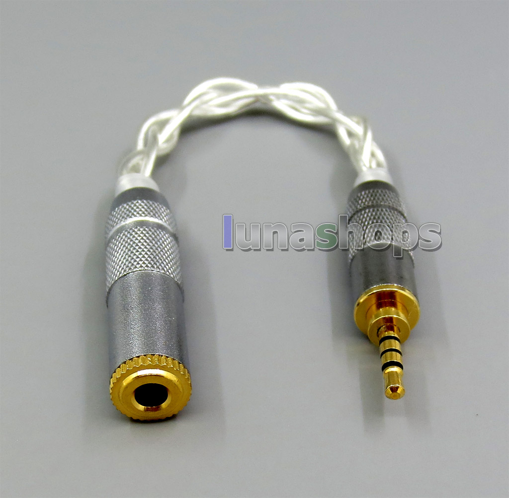 TRRS 2.5mm Balanced To 3.5mm Female Pure Silver Cable For IRIVER AK240 AK70 ak380 ak100ii