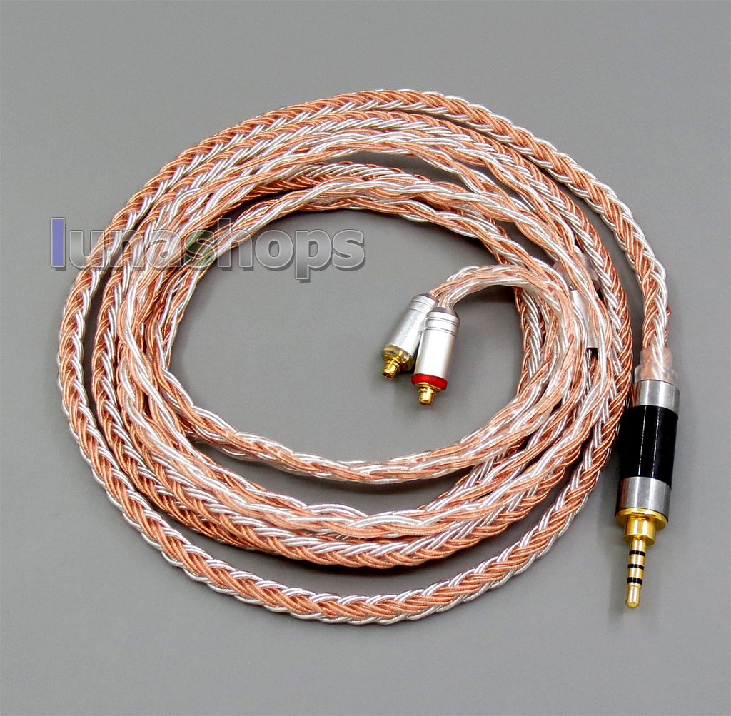 2.5mm 4pole TRRS Balanced 16 Core OCC Silver Mixed Headphone Cable For Shure SE215 SE315 SE425 SE535 SE846