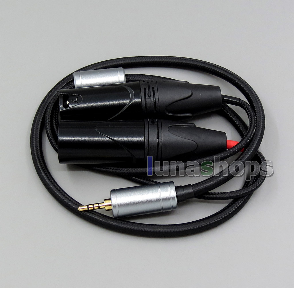 60cm Weave Cloth OD 5mm 2.5mm TRRS TO 2 XLR Audio Adapter Cable For Astell&Kern AK240 AK380 AK320 DP-X1
