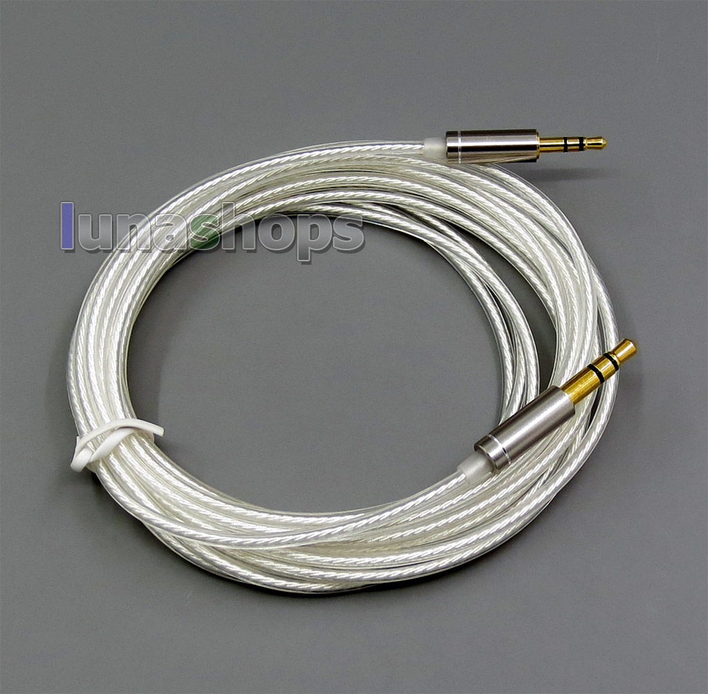 1.2m 2m 3m 3.5mm To 2.5mm OCC Silver Plated Earphone Cable For Headphone Headphone On ear 