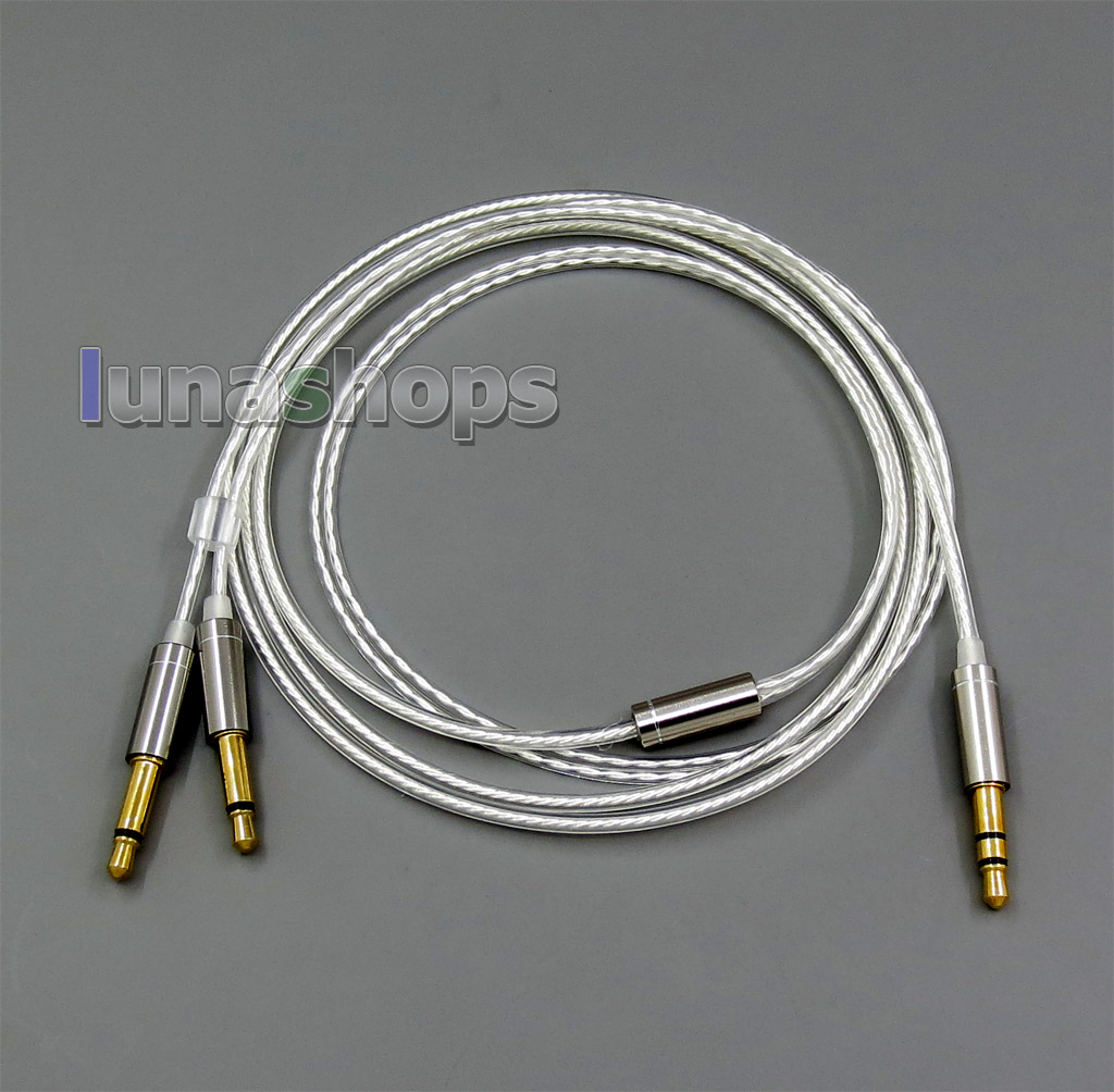 Silver Plated Cable for Final Audio vi Iriver AK T1P Denon AH-D600 D7100 Velodyne vTrue
