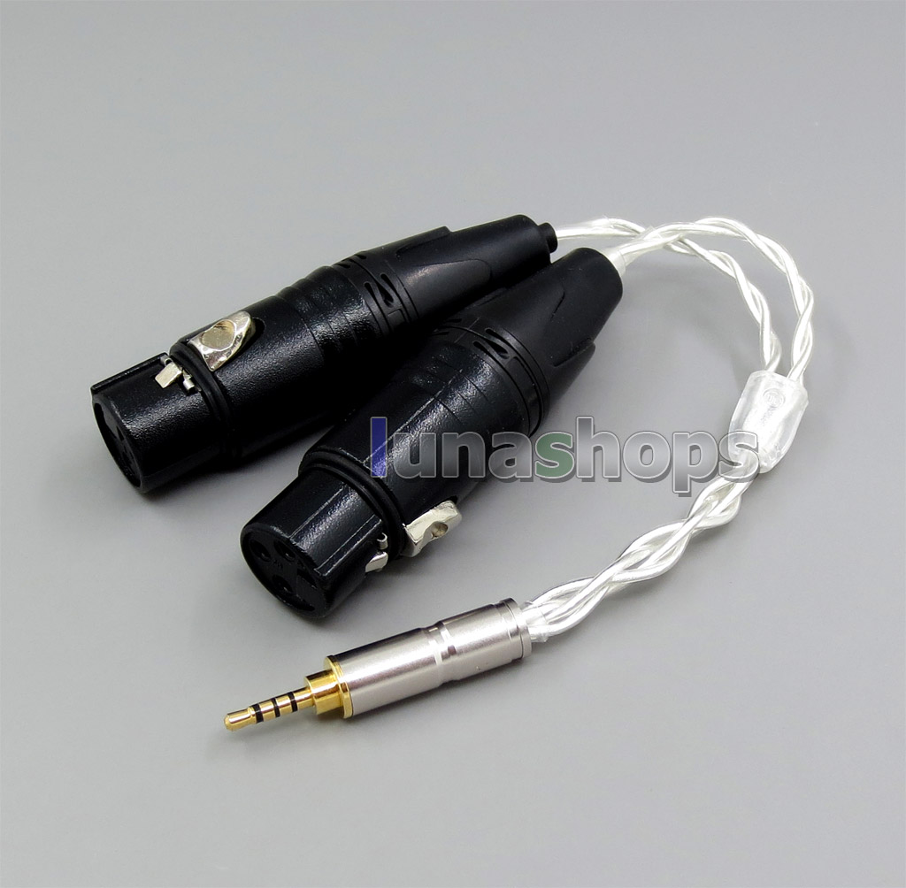 Pure Silver Shielding TRRS 2.5mm Balanced To 3pin XLR Female Audio Cable For VentureCraft Soundroid Amplifier Vantam DSD