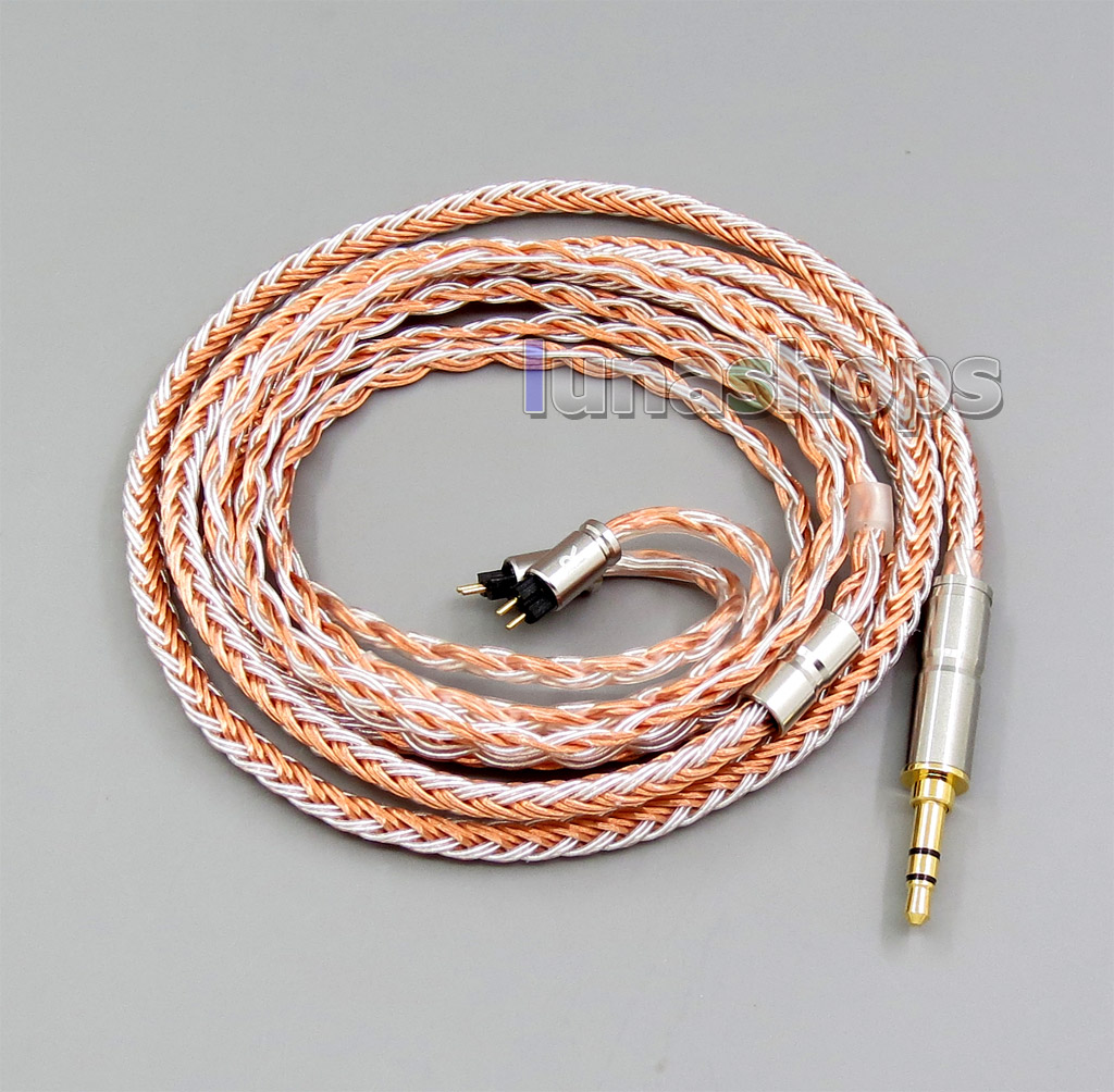 2.5mm 4.4mm 3.5mm 16 Cores OCC Silver Plated Mixed Earphone Cable For 0.78mm Custom 5 8 10 BA W4r Um3x Armature