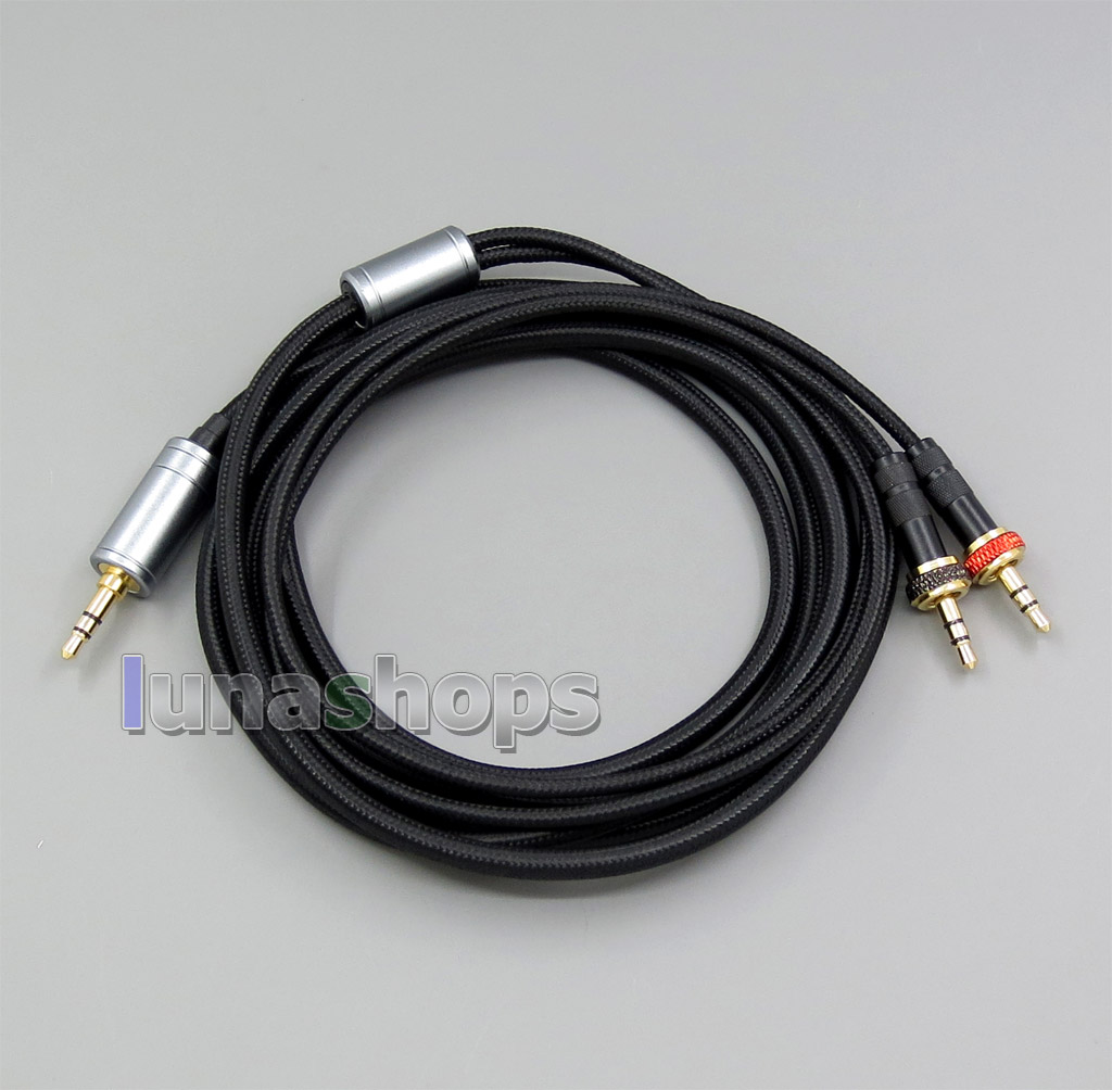 3.5mm Weave Cloth OD 5mm OCC Pure Silver Plated Headphone Cable For Sony MDR-Z7 MDR-Z1R MUC-B20SB1 B30UM1