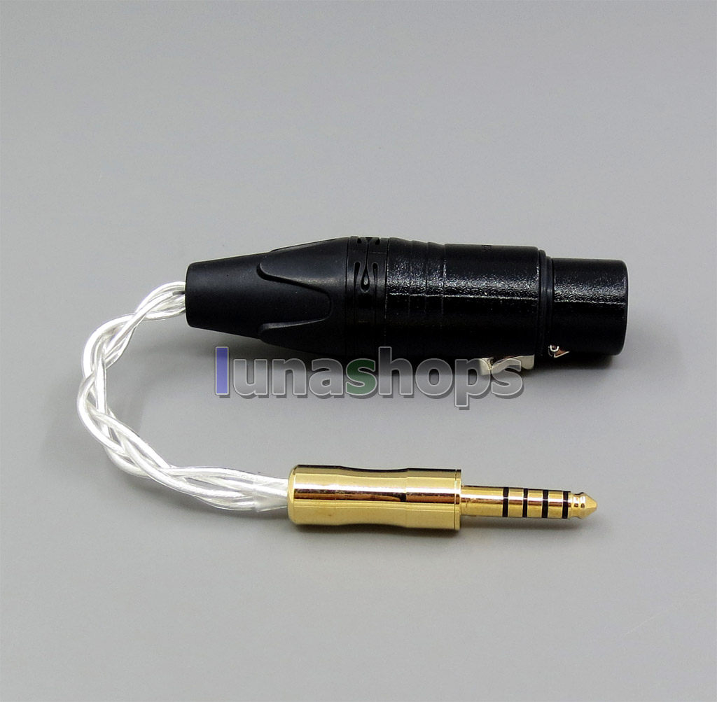 Pure Silver Shielding 4pin xlr Female to 4.4mm Male audio adapter Converter cable for Sony PHA-2a TA-ZH1ES NW-WM1Z NW-WM1A