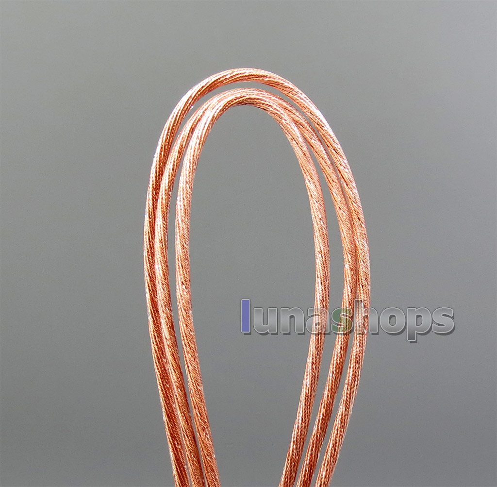 63*0.1mm Extremely Soft Hi-Res 99.99999% 7N Pure OCC Silver Gold Plated Earphone Headphone DIY Custom Cable(Not  )