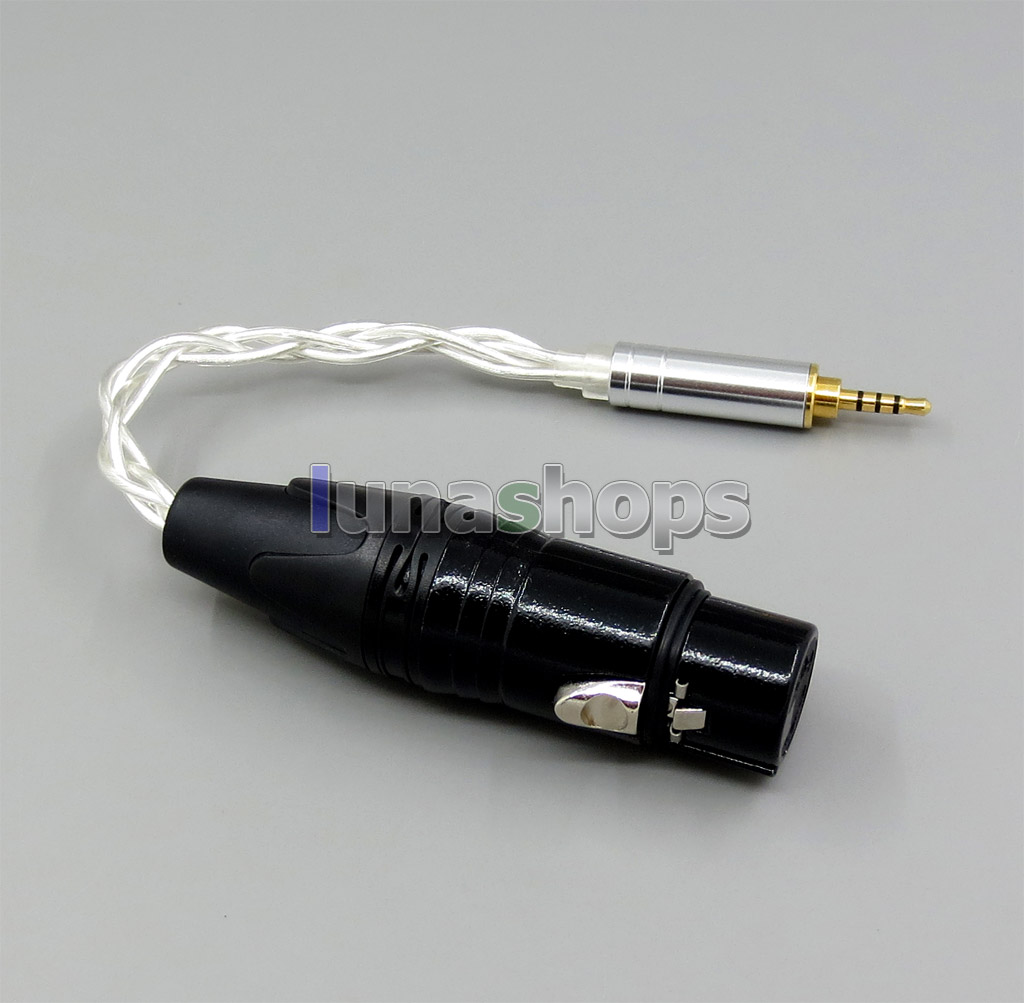 TRRS 2.5mm Balanced To 4pin XLR Female Pure Silver Cable For VentureCraft Soundroid Amplifier Vantam DSD