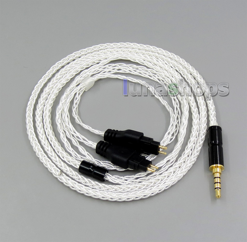 3.5mm 2.5mm 4.4mm 8 Cores Balanced Pure Silver Plated Earphone Cable For Sennheiser HD580 HD600 HD650 HD430 HD660S