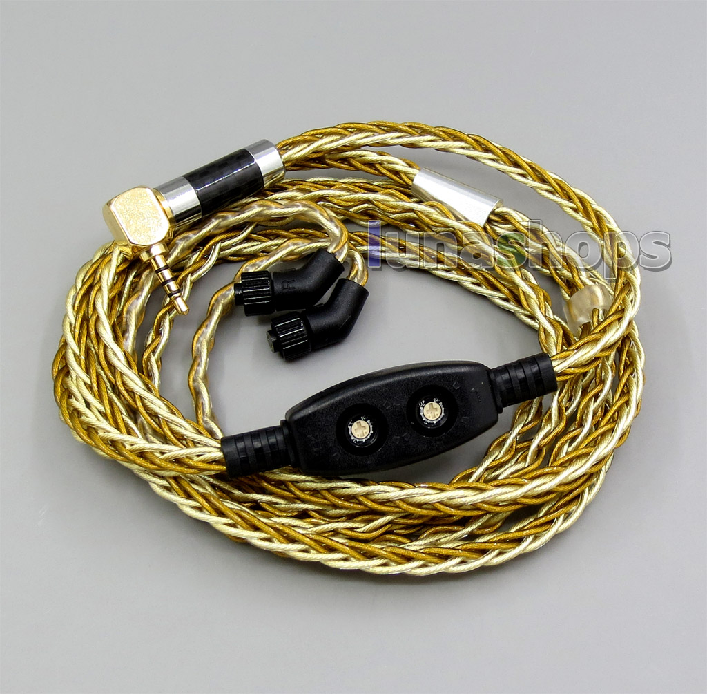 3.5mm 2.5mm 4.4mm Pure Silver+Gold Plated Mixed Headphone Cable For AKR03 Roxxane  JH24 Layla Angie AK70 AK380 KANN