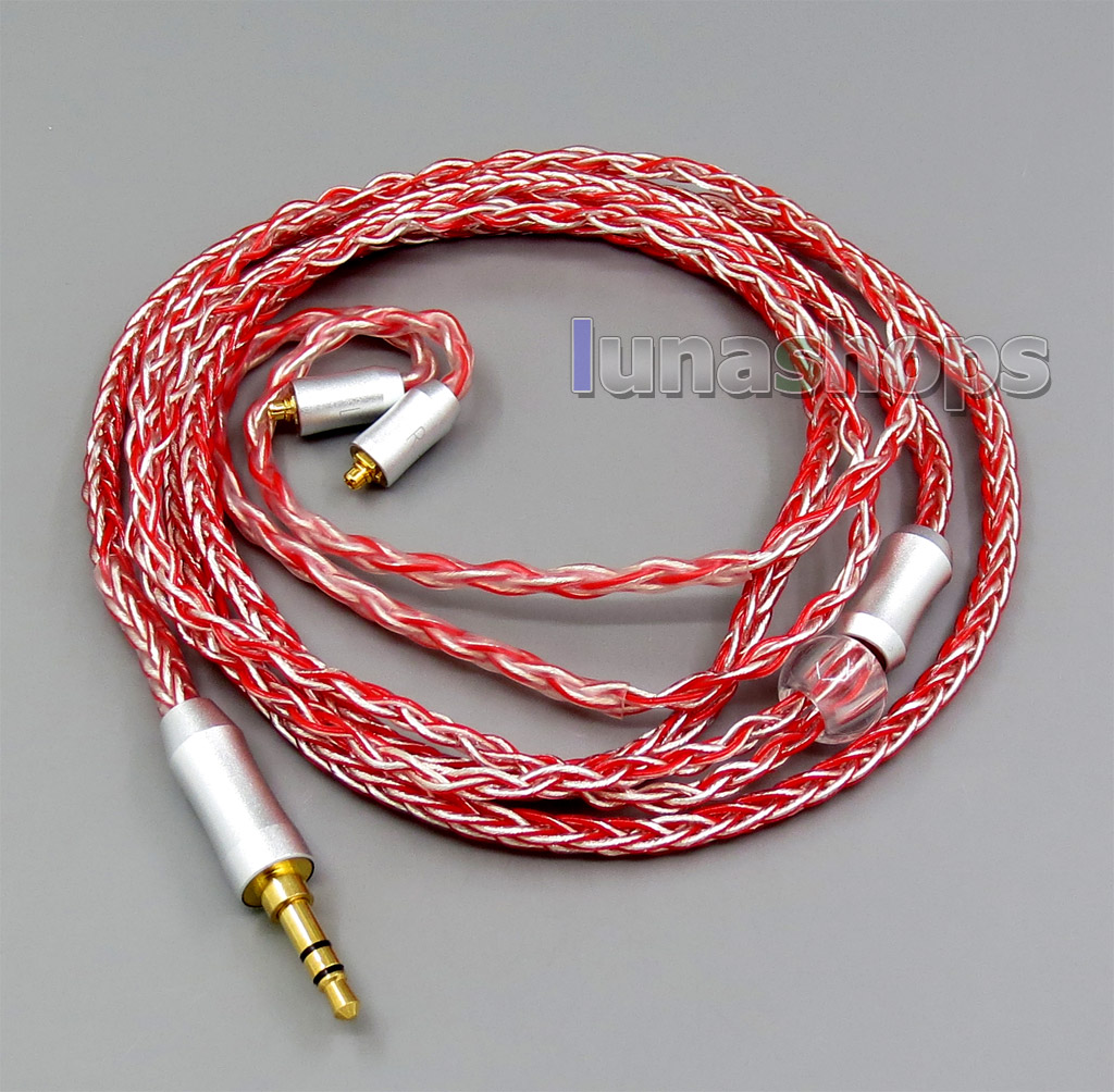 JML Eco 8 Cores OCC Silver Plated Mixed Headphone Cable For Shure se535 se846 se215 se315 se425 MMCX