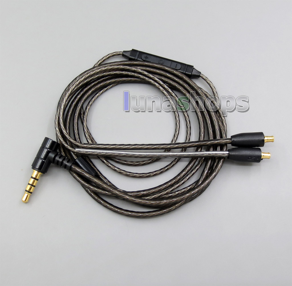 Shielding Mic Remote Pure Silver Plated Earphone Cable For Audio-Technica ATH-LS50 E40 50 HDC313A CKR90 CKS1100 A2DC