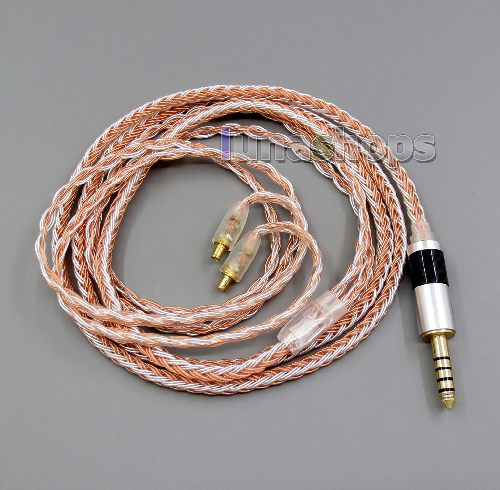 4.4mm Balanced 16 Cores OCC Silver Mixed Headphone Cable For audio-technica ATH-CKS1100 E40 E50 ATH-E70 