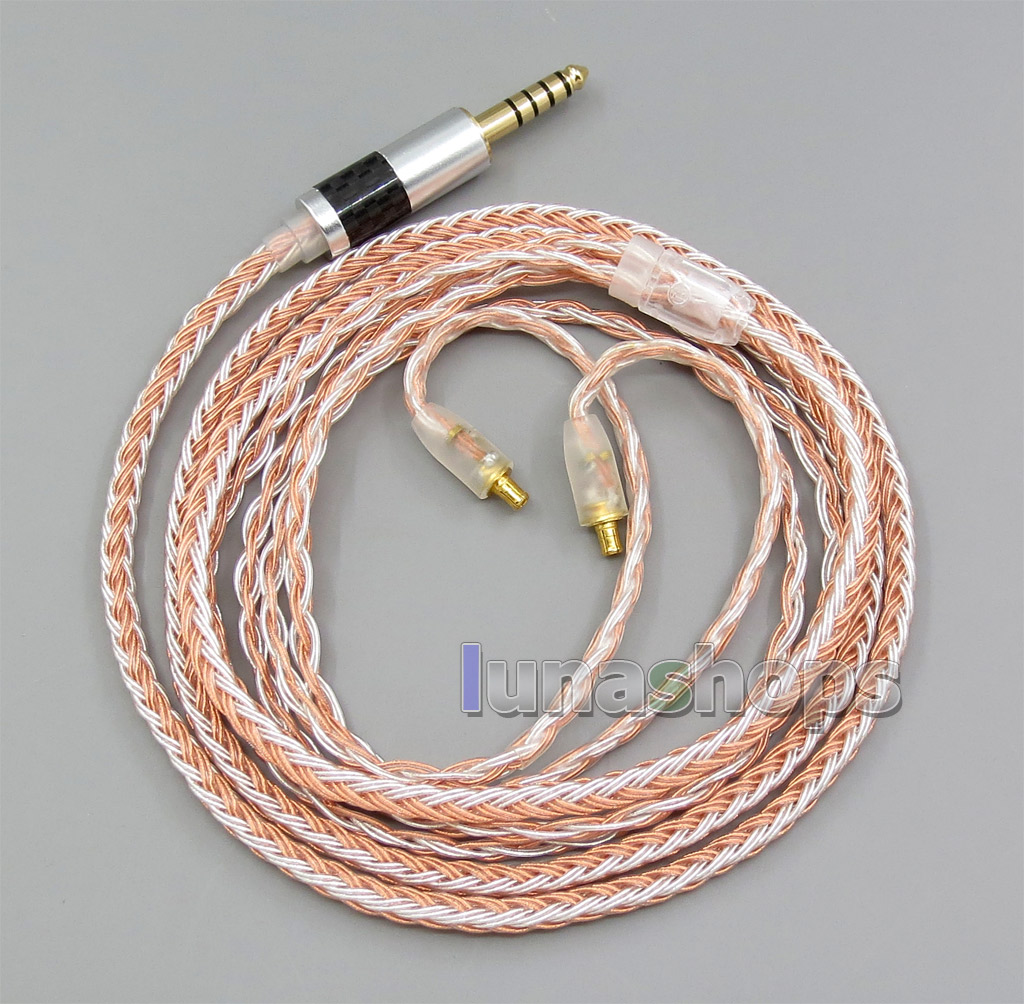 4.4mm Balanced 16 Cores OCC Silver Mixed Headphone Cable For audio-technica ATH-CKS1100 E40 E50 ATH-E70 
