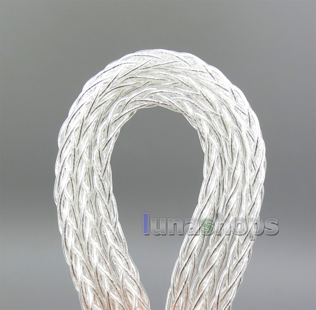 8 core 2.5mm 3.5mm 4.4mm Balanced MMCX  Pure Silver Plated OCC Earphone Cable For SE535 SE846 Se215 Custom 5 BA