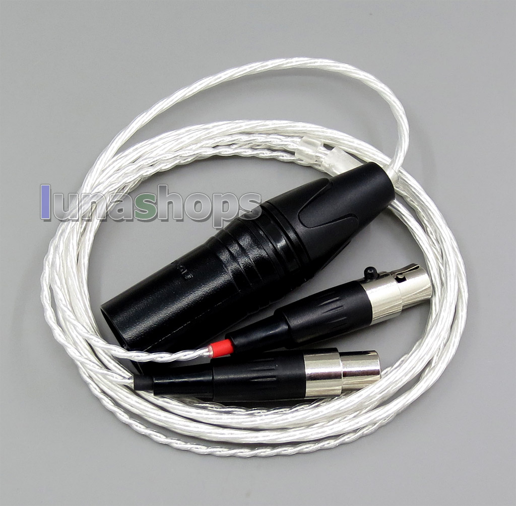 1.5m 4pin XLR Balanced 4*100 Cores OCC Pure Silver Plated Headphone Cable For Audeze LCD-3 LCD3 LCD-2 LCD2