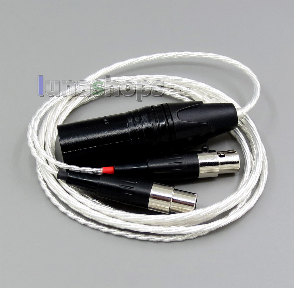 1.5m 4pin XLR Balanced 4*100 Cores OCC Pure Silver Plated Headphone Cable For Audeze LCD-3 LCD3 LCD-2 LCD2