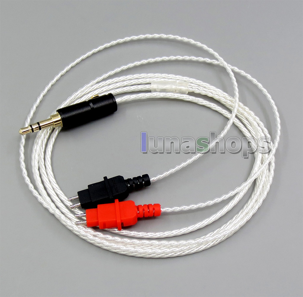 DIY Hifi Silver updated Cable for Sennheiser HD580 HD600 HD650 Headphone Headset plug