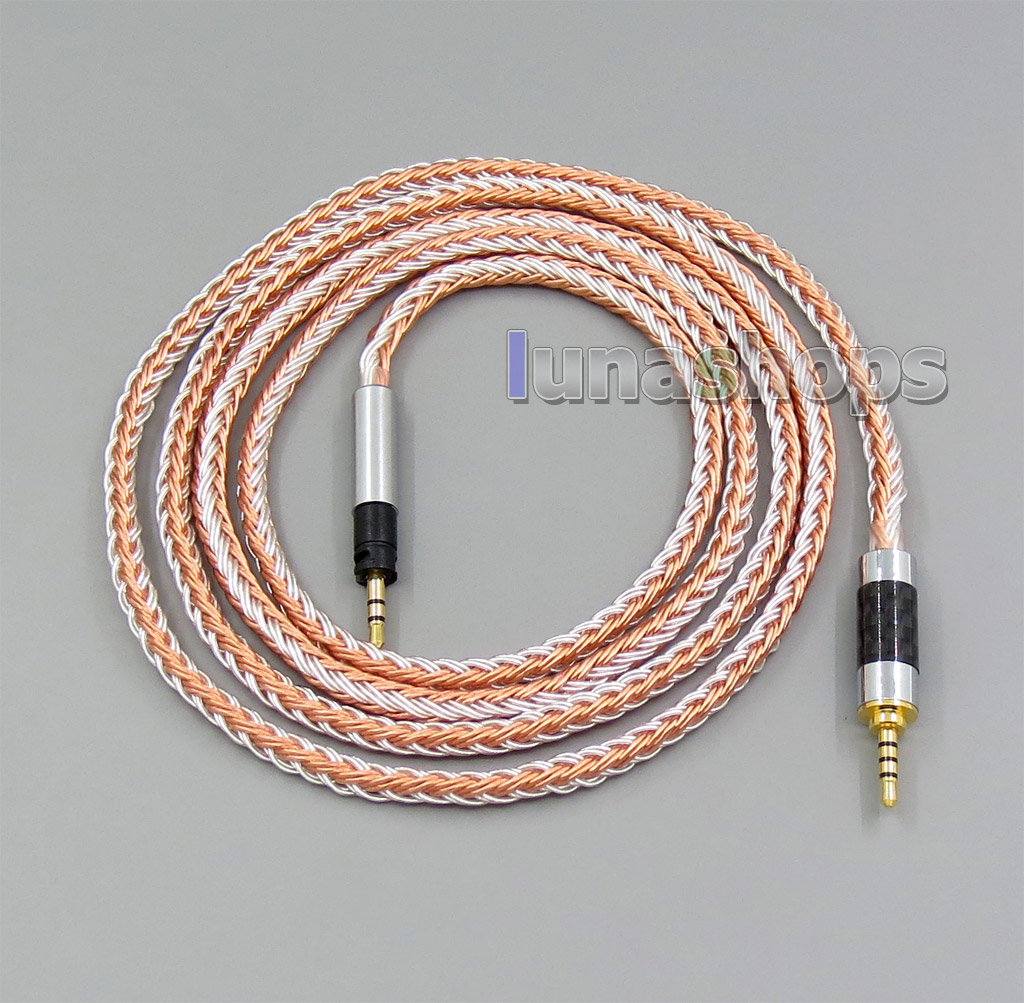 2.5mm 4pole TRRS Balanced 16 Core OCC Silver Mixed Headphone Cable For Sennheiser Momentum 1.0 2.0 Over-Ear