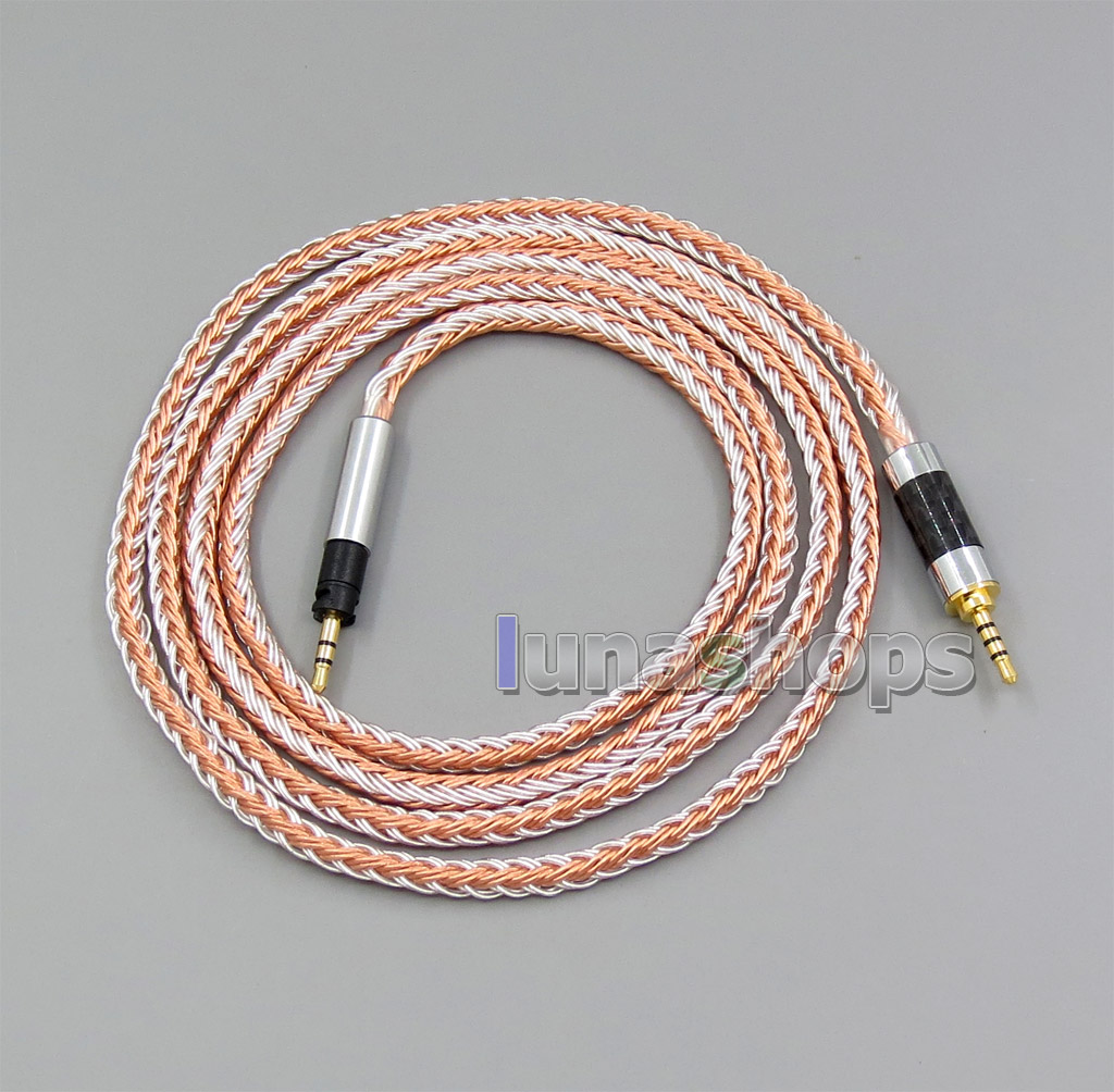 2.5mm 4pole TRRS Balanced 16 Core OCC Silver Mixed Headphone Cable For Sennheiser Momentum 1.0 2.0 Over-Ear