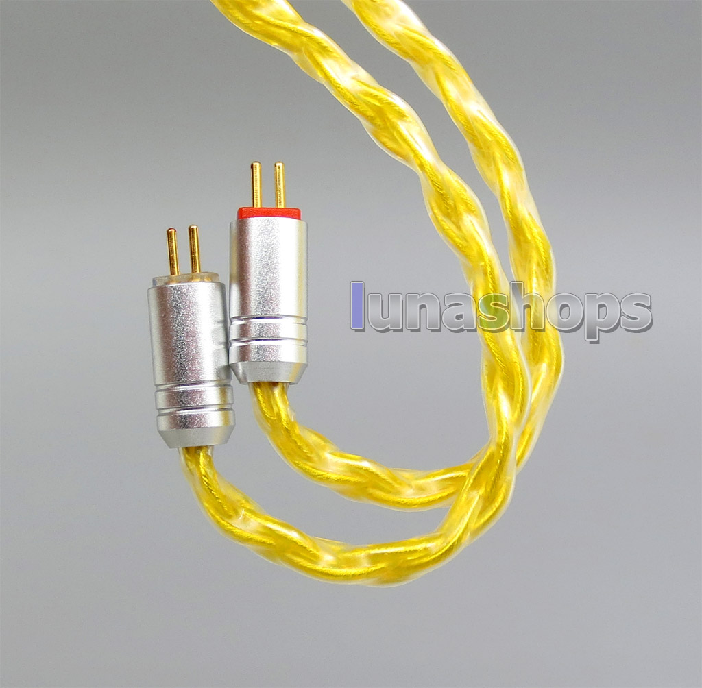 Gold 8 core 2.5mm 3.5mm 4.4mm Balanced MMCX Pure Silver Plated OCC Earphone Cable For 0.78mm W4r UM3X Custom 5 12 BA