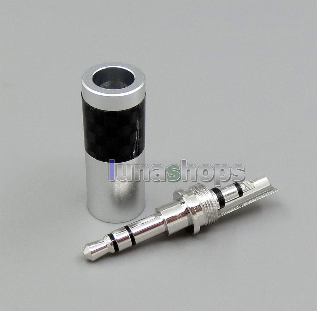 Carbon Shell Silver Color Balanced 3.5mm 3poles Plug adapter For Astell & Kern AK380 AK240 AK100i II AK70