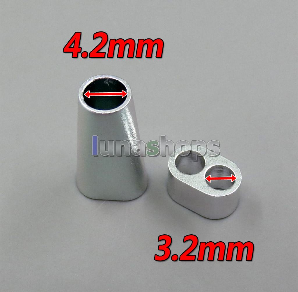 1pcs Full Metal Headphone Cable Audio Y Splitter Slide Adapter For DIY Custom Cable Dia:3.2mm/4.2mm