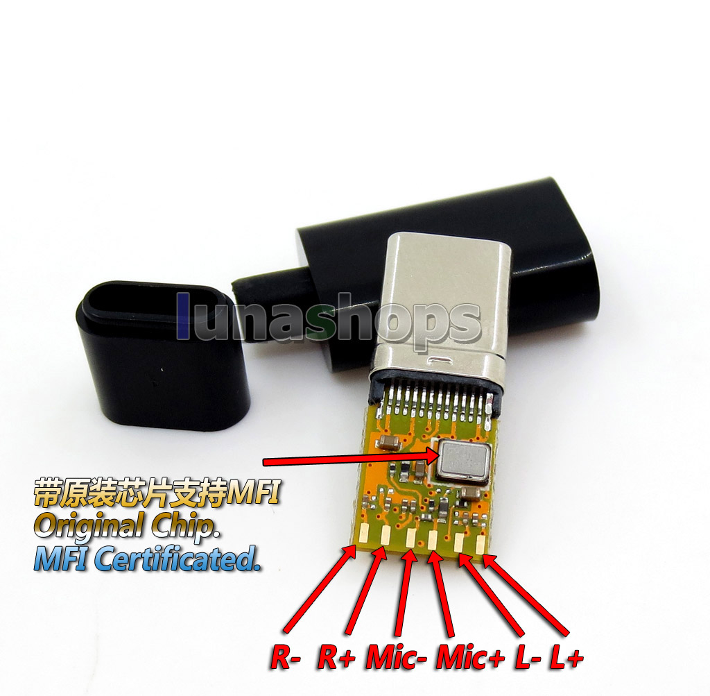 Original MFI Certificate DIY Part Dock Adapter for HuaWei P9 LO LG G5 Volume Remote Talk
