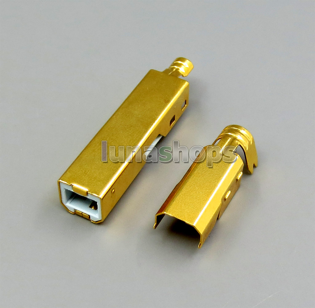 DIY Part Handmade USB 2.0 B Port 3U Gold Plated Solder Adapter Plug