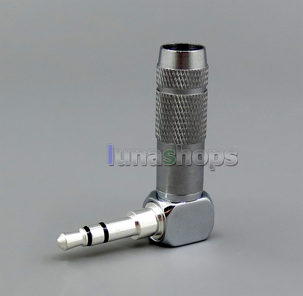 Rhodium Plated 3.5mm L Shape Jack Audio Connector male OY-TY14 adapter For DIY Solder