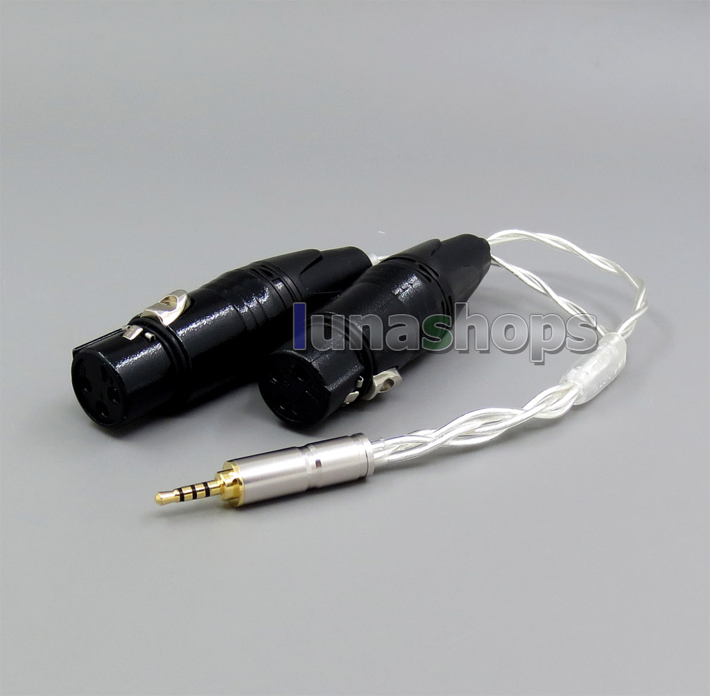 Pure Silver Shielding 2.5mm TRRS TO 2 XLR Female Adapter Cable For Astell&Kern AK240 AK380 AK320 DP-X1