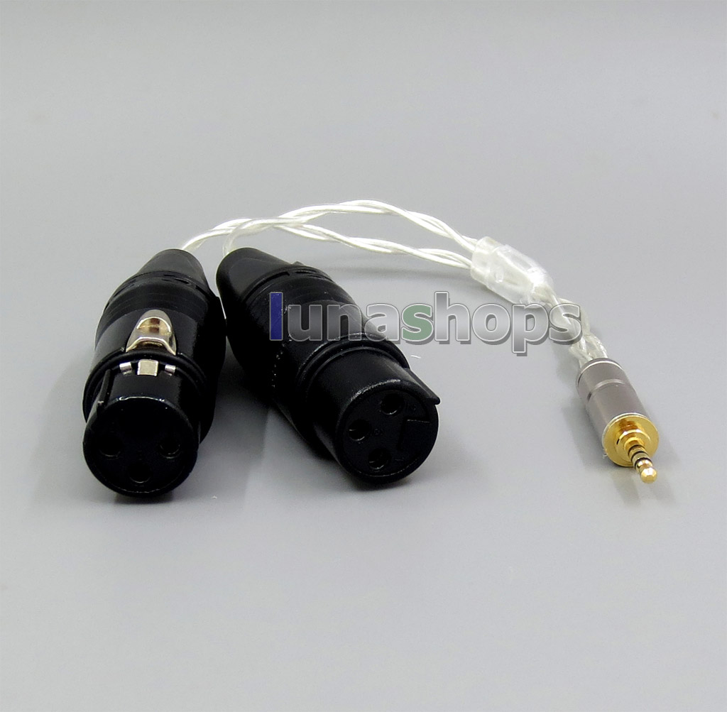 Pure Silver Shielding 2.5mm TRRS TO 2 XLR Female Adapter Cable For Astell&Kern AK240 AK380 AK320 DP-X1