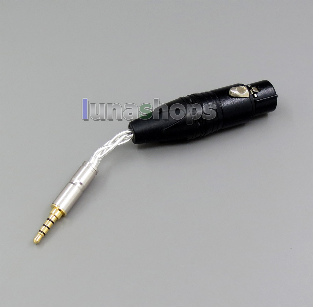 3.5mm Pure Silver Shiedling TRRS Re-Zero Balanced To 4pin XLR Female Cable For Hifiman HM901 HM802 Headphone Amplifier