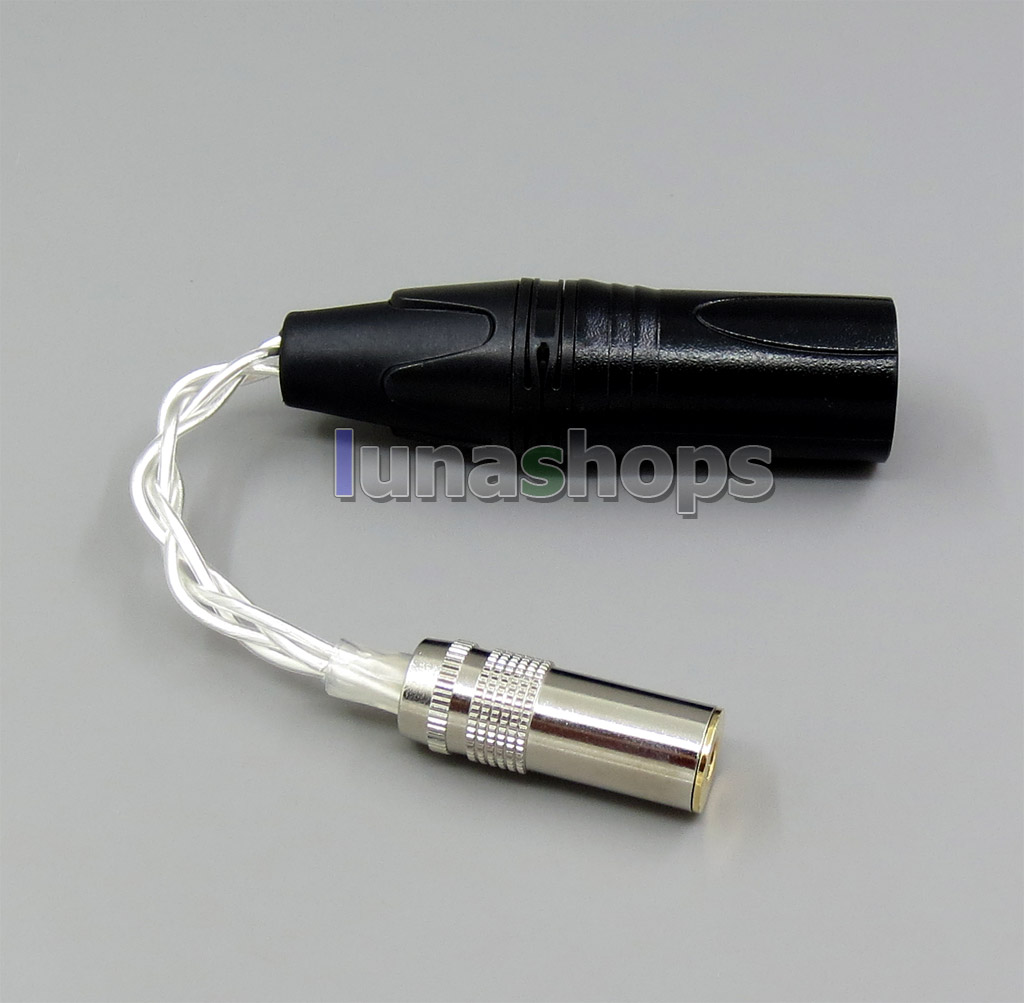 Pure Silver Shielding 4pin xlr Male to 4.4mm female audio adapter Converter cable for Sony PHA-2a TA-ZH1ES NW-WM1Z NW-WM1A