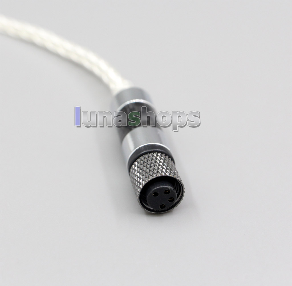 4 in 1 Awesome 99.99% Pure Silver Earphone Cable For Flat Step JH Audio JH16 Pro JH11 Pro 5 6 7 BA Custom
