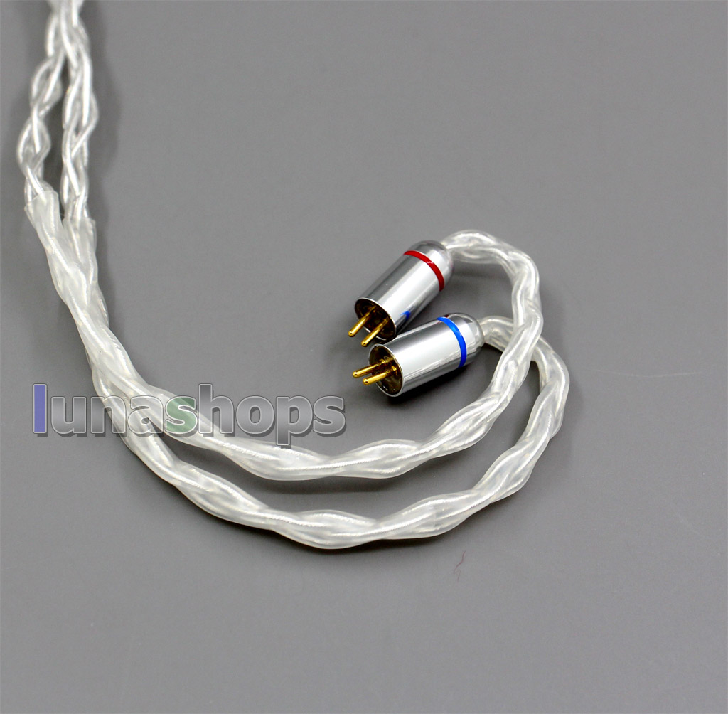 99.99% Pure Silver XLR 3.5mm 2.5mm 4.4mm Earphone Cable For Flat Step JH Audio JH16 Pro JH11 Pro 5 6 7 BA Custom