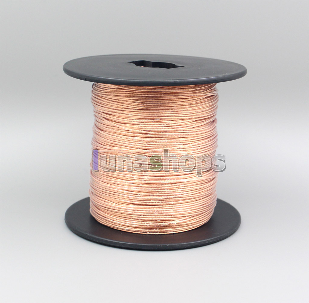 10m Extreme Soft Pure 99.9999999% 7N OCC  Signal Earphone Headphone Cable 100*0.05 Dia:0.9mm 