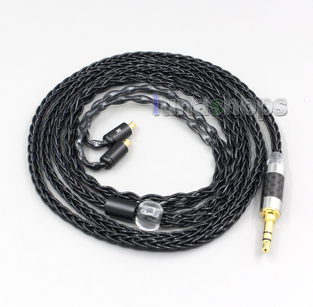 8 Core Silver Plated Black Earphone Cable For Audio Technica ath-ls400 ls300 ls200 ls70 ls50 e40 e50 e70 312A