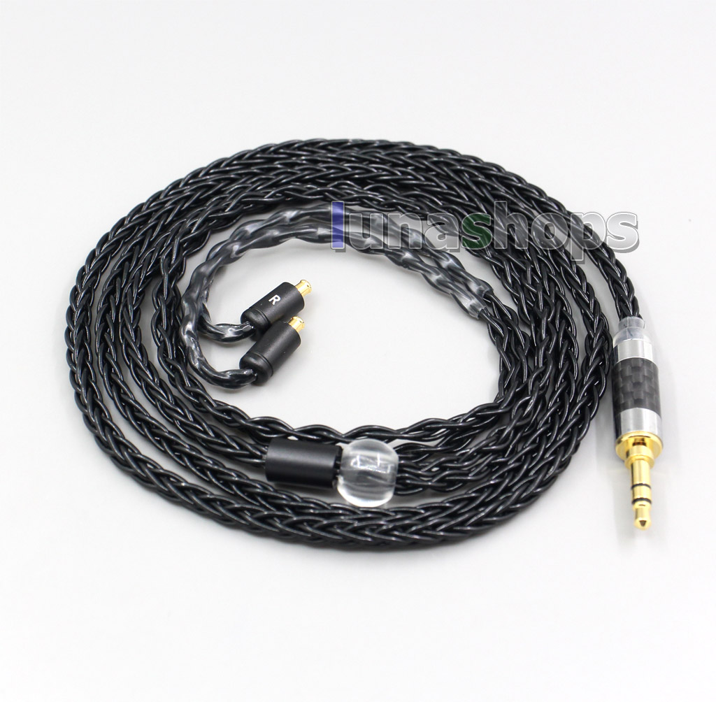 8 Core Silver Plated Black Earphone Cable For Audio Technica ath-ls400 ls300 ls200 ls70 ls50 e40 e50 e70 312A