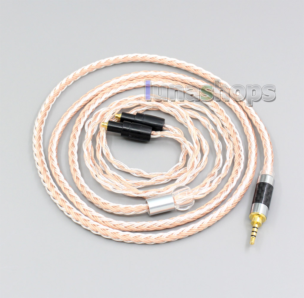 2.5mm 4pole TRRS Balanced 16 Core OCC Silver Mixed Headphone Cable For Shure SRH1540 SRH1840 SRH1440 