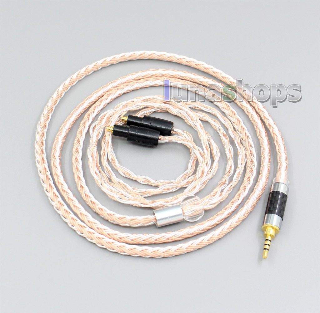 2.5mm 4pole TRRS Balanced 16 Core OCC Silver Mixed Headphone Cable For Shure SRH1540 SRH1840 SRH1440 