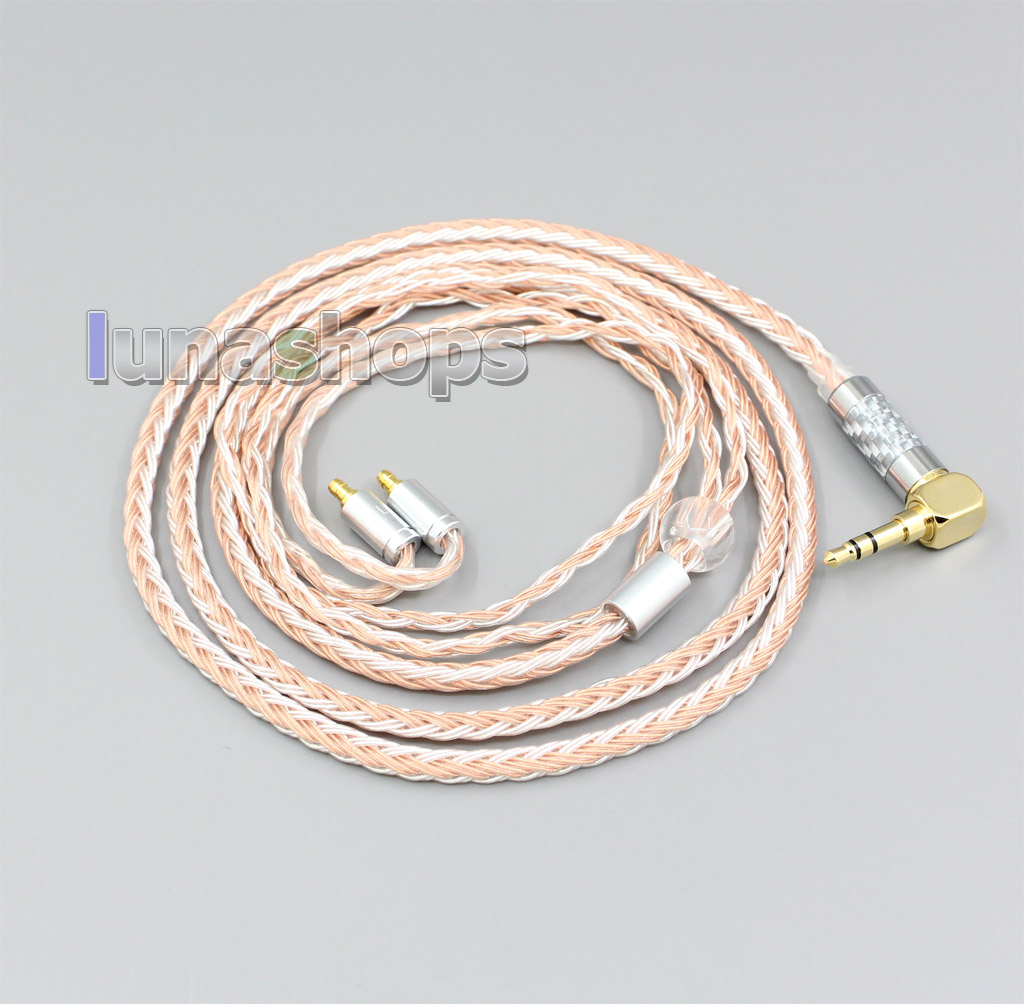 2.5mm 3.5mm XLR Balanced 16 Core OCC Silver Mixed Headphone Cable For Sennheiser IE400 IE500 Pro