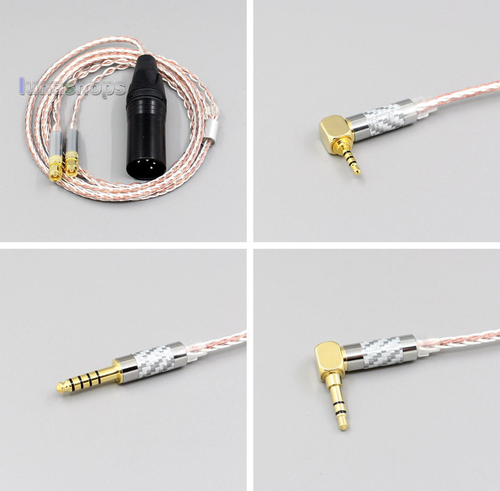 XLR 4pin 16 Cores OCC Silver Plated Mixed Headphone Cable For HiFiMan HE400 HE5 HE6 HE300 HE560 HE4 HE500 HE6