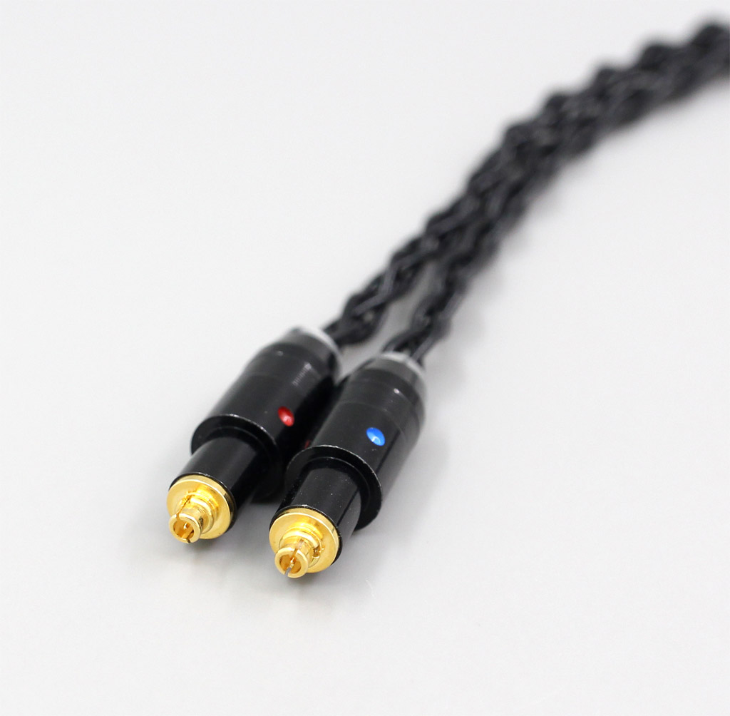 2.5mm 4.4mm XLR 3.5mm 8 Core Silver Plated Black Earphone Cable For Shure SRH1540 SRH1840 SRH1440