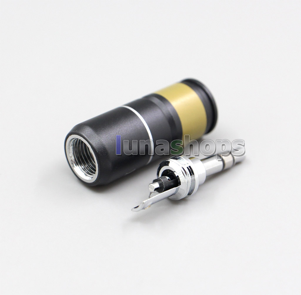 L Size Acrolink FP-35 3.5mm Gold/Rhodium Plated DIY Barrel Connector Adapter