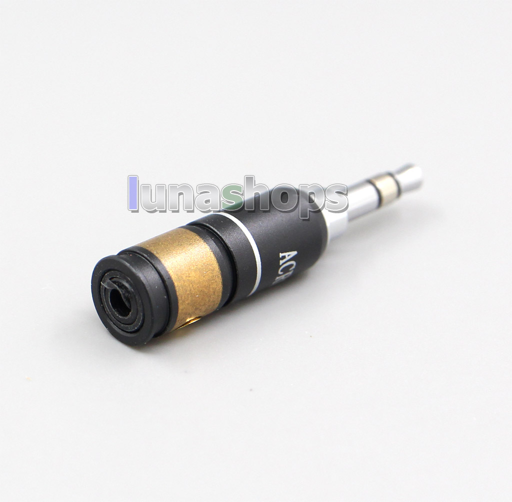 S Size Acrolink FP-25 3.5mm Gold/Rhodium Plated DIY Barrel Connector Adapter