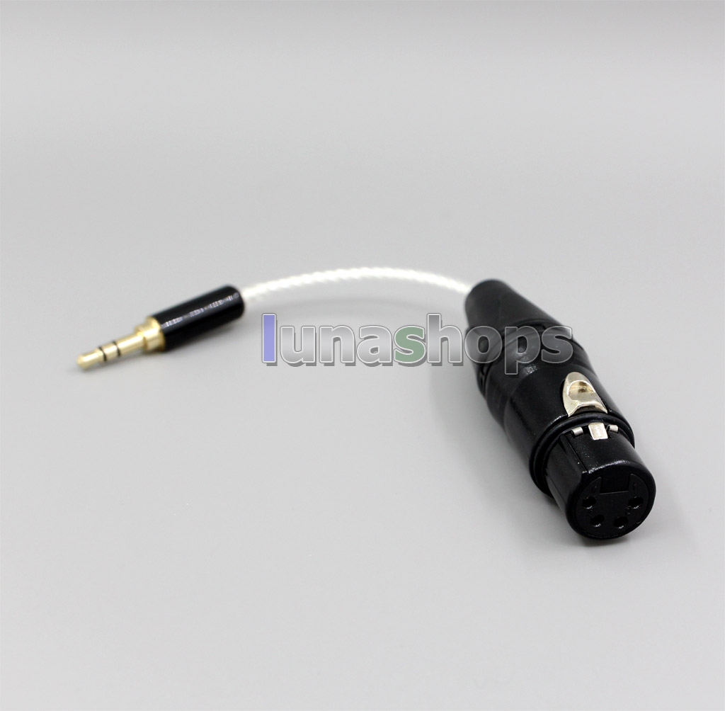 4 Pins XLR Female Balanced Connect To TRS  3.5mm Stereo Adapter Converter Cable