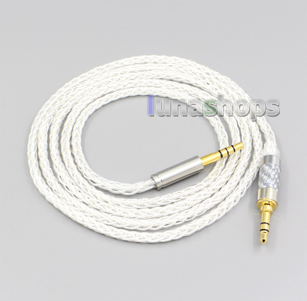 3.5mm 2.5mm 4.4mm XLR 8 Core Silver Plated OCC Earphone Cable For Denon AH-mm400 AH-mm300 AH-mm200