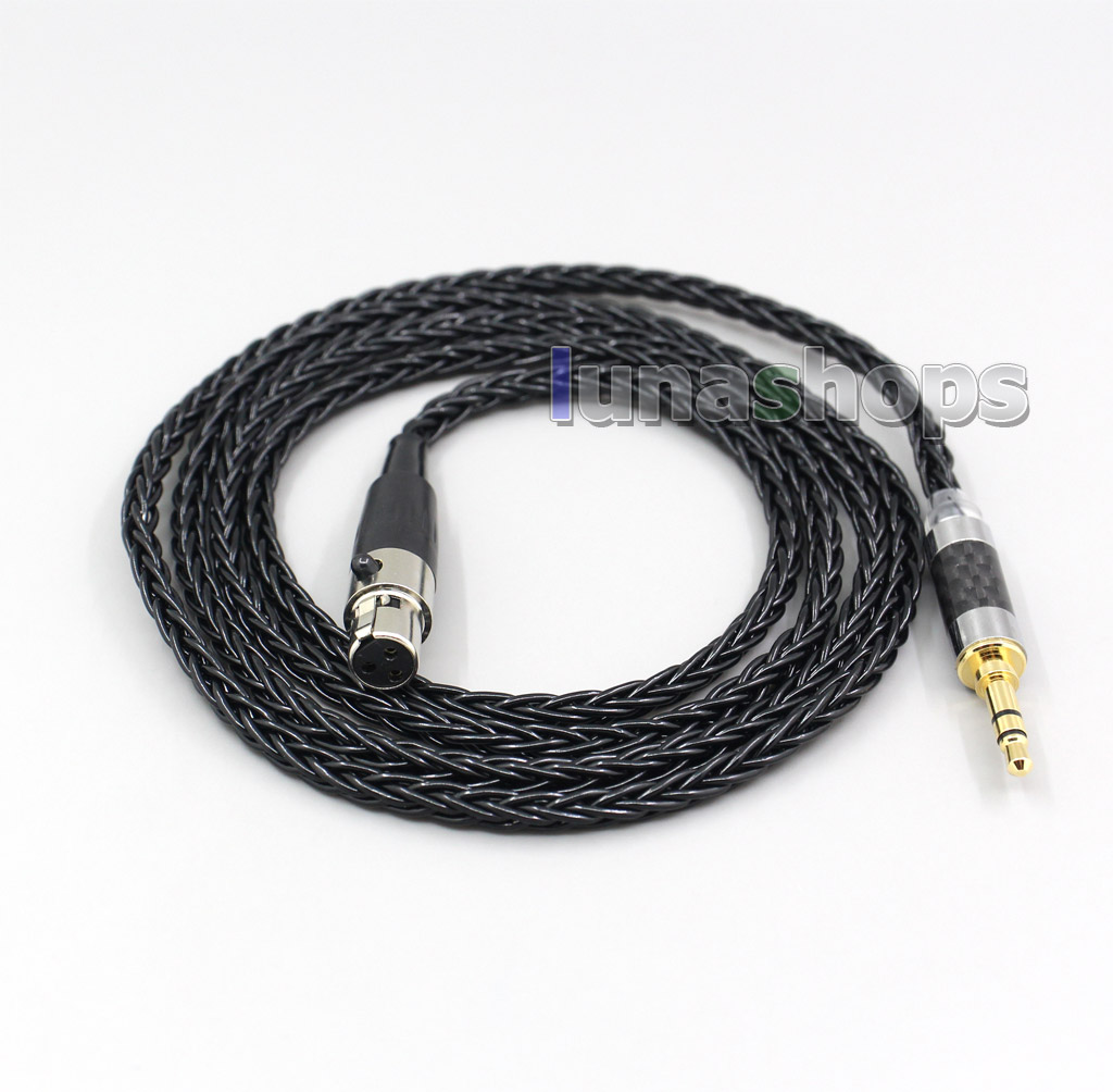 8 Core Silver Plated Black Earphone Cable For AKG Q701 K702 K271 K272 K240 K141 K712 K181 K267 K712 Headphone